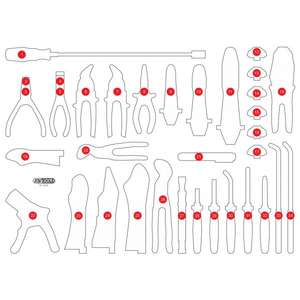 KS เครื่องมือ-821.0034-97โฟมเปล่าแทรกสำหรับ821.0034-EAN 4042146861011กลิ้งการประชุมเชิงปฏิบัติการถาดเปล่า - Product Image 1