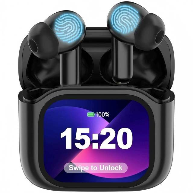 AI Smart Earbuds Real-Time 144 Language Translation OLED Color Display Instant for Bluetooth Communication for Language Learning