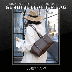 Genuine Leather Women's High Quality Tote Bag Custom Logo Single <b>Strap</b> <b>Shoulder</b> & Crossbody Bag Summer/Winter Portable - Product Image 2