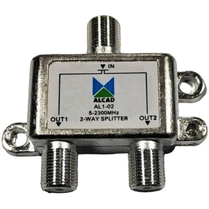 Divisor Coaxial Alcad Al1-02 de 2 Vías, 5-2300mHz, para Señal de TV Satelital - Product Image 1