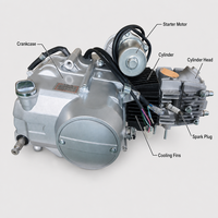 Moteur de moto de haute qualité 110 cc à embrayage manuel avec couvercle d'embrayage de type C