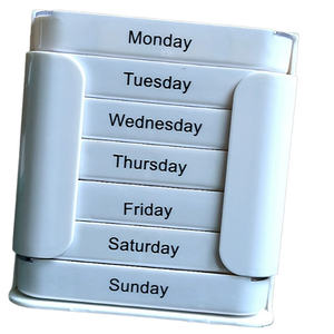 Pastillero portátil cuadrado de grado alimenticio de 7 días con 28 compartimentos <span class=keywords><strong>para</strong></span> almacenamiento en el hogar y de viaje - Product Image 6