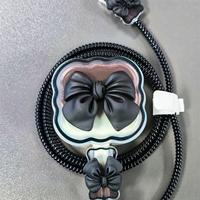 Coque de protection pour chargeur à trois broches standard britannique, motifs nœud et cœur, couleurs rose, bleu, noir, violet – Meilleures ventes