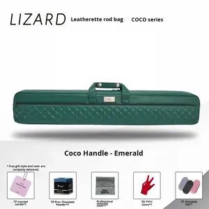 Estuche para Taco de Billar LIZARD Coco Ranger Series de Gran Capacidad, Ultrafibra, Cuero Vacuno, Diseño de 7 Orificios, para Deportes de Billar - Product Image 2