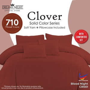 Ensemble de couette Clover King en microfibre unie 710TC, literie ultra douce 5 pièces avec drap-housse, taies d'oreiller et coussin - Product Image 2