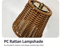Lampe de chevet rechargeable en rotin d'Asie du Sud-Est TAIKOO, lampe d'ambiance de table pour chambre à coucher, salon