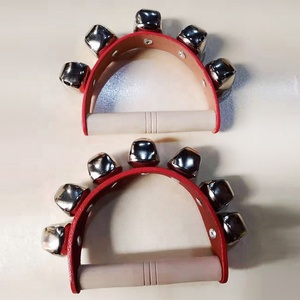 New Kids Sleigh Bells Percusión musical-handbells Jingles con empuñadura de madera para villancicos de Navidad/Actuaciones ESCOLARES/Aula - Product Image 3