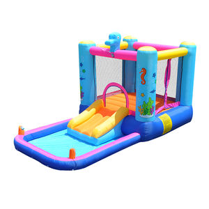 Château gonflable extérieur pour enfants avec petit toboggan lit sautant matelas de divertissement <span class=keywords><strong>garde</strong></span> du <span class=keywords><strong>corps</strong></span> lit d'air pour enfants - Product Image 4