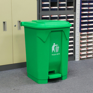 Leadloong <span class=keywords><strong>Stackable</strong></span> Chân Đạp Thùng Rác Có Thể Phía Trước Mở Nhựa Lưu Trữ Xô Với Kim Loại Chất Thải Bin Treadle Thùng Rác Cho Dustin - Product Image 5