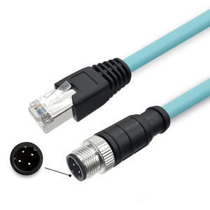 M12 8 pin A/x mã hóa kết nối để RJ45 <span class=keywords><strong>Ethernet</strong></span> nối cắm CAT7 công nghiệp <span class=keywords><strong>Ethernet</strong></span> ethercat - Product Image 6