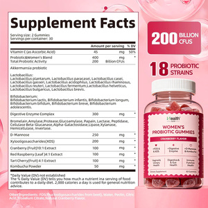 Gomitas Probióticas OEM de Fábrica para el Microbioma Intestinal, Comodidad Digestiva, Hinchazón, Etiqueta Privada para Mujeres, Certificación GMP, Venta al por Mayor a Granel - Product Image 3