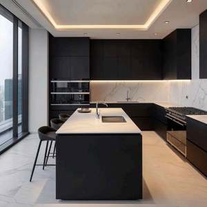Marble Kitchen Island Kitchen Cupboards <b>Furniture</b> Modern Open Kitchen - Product Image 1