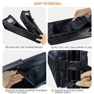 Golf Cart Front Organizer Storage Bag Nylon 8-11 Compartments Car Organizers For Golf Cart Accessories - Product Image 2