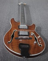 Weifang Rebon 6 String Flamed Maple Jazz Double F Hole Electric Guitar