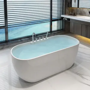 לבן השיש אבן קרמיקה אמבטיה עצמאי ספק אמבטיה יצרן cPUC עקף למבוגרים בודד אקריליק אמבטיה