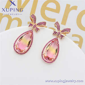 YSearring-586 xuping-pendientes de plata de primera ley para mujer, aretes pequeños, plata esterlina 18, zirconia, circonita, zirconita, color dorado, 18K - Product Image 6