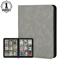 Classeur Premium à 9 Pochettes Zippées, Album de Collection à 360 Positions avec Couverture en PU pour Cartes de Jeu MTG TCG et Cartes Sportives