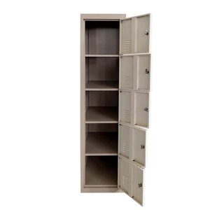 Armoire de <span class=keywords><strong>rangement</strong></span> métallique à 5 portes en acier pour vestiaire de gym avec serrure à clé - Product Image 2