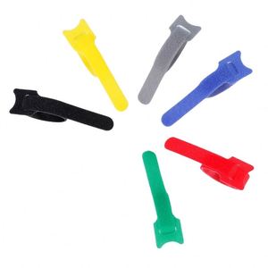Attaches de câbles en nylon colorées autocollantes, en forme de chat, en forme de T, avec Velcro double face, pour la gestion des câbles de données - Product Image 2