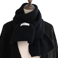 Écharpe longue en soie tricotée unie de style coréen, fabriquée à Hangzhou, pour homme, automne-hiver, chaud et confortable, vente en gros