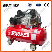 Compresseur d'air à piston silencieux 2HP 1,5kW, lubrifié à l'huile, refroidi par air, mobile, pour atelier