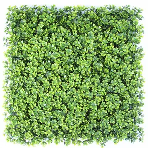 Trepadeira de hedge buxo Artificial plástico grama musgo planta de interior vertical sistema de painéis de parede folhas verdes para a decoração