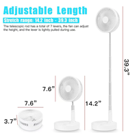 Nouveau ventilateur électrique multifonctionnel 3600 mAh pour la maison 2025 avec télécommande réglable et ventilateur de bureau pliable