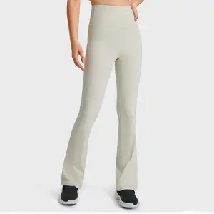DL204-mallas de Yoga de tiro alto para mujer, Leggings con corte de bota, pantalones acampanados de Fitness con bolsillo en la cintura