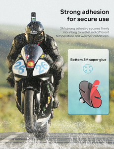 AMGISNユニバーサルフレキシブル接着マウントInsta360/DJI Osmo/GoPro Heroアクションカメラオートバイ用ヘルメットベースアクセサリー - Product Image 3
