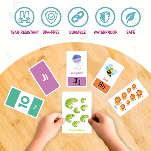 Tarjetas del <span class=keywords><strong>alfabeto</strong></span> para niños de 2 a 4 años, tarjetas didácticas para la educación temprana, aprendizaje de números, colores, formas, animales, ABC, inglés - Product Image 3