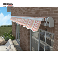 Hooeasy Fournitures de jardin, auvent rétractable pare-soleil, auvent de jardin, auvent de patio, bras pliables réglables en angle