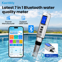 Testeur de qualité de l'eau sans fil 7-en-1 de type stylo BT, mesure en ligne ORP, salinité, SG, température, TDS, pH, EC pour l'hydroponie et les aquariums