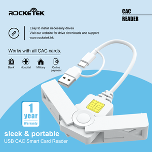 เครื่องอ่านการ์ดสมาร์ทการ์ด USB Type-C แบบเสียบใช้งานได้ทันที รองรับการ์ด CAC SIM IC รองรับมาตรฐาน ISO 7816 สำหรับพีซีและแล็ปท็อป - Product Image 2