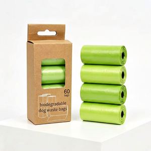 Wholesale Custom Logo Poop <b>Bag</b> Earth Eco Friendly Green Biodegradable 60 Count Rated Bio Degradable Waste Poop <b>Bags</b> for Dogs - Product Image 1