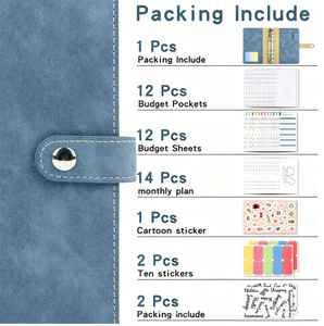 Carnet portable GF A6 en cuir PU Macaron, classeur à 6 anneaux, journal, budget, bureau, école, agenda quotidien, ensemble <span class=keywords><strong>de</strong></span> carnets - Product Image 3