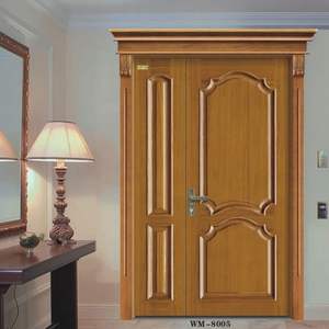 Porte extérieure en bois de teck, Design moderne, pour intérieur et extérieur, robuste, Double conception - Product Image 5