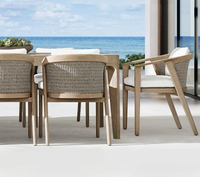 Ensemble de table et de chaises de jardin imperméables pour l'extérieur, pour jardin, cour, terrasse ou villa