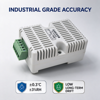 Transmetteur de température et d'humidité RS485 Modbus RTU à montage sur rail DIN 35 mm pour armoire électrique, sous-station, condensation