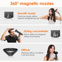Sèche-cheveux professionnel RUCHA, moteur sans balais, sèche-cheveux pliable, ions négatifs, écran LCD, sèche-cheveux électrique