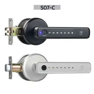 Pegangan Pintar Sidik Jari Elektronik Tanpa Kunci Pembuka Kunci Pintu dengan Kunci Pintu Digital Sidik Jari