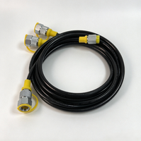 Kit de test de pression hydraulique pour excavatrice de qualité OEM, boîte dorée, 4 tuyaux de test, 4 manomètres, 11 raccords