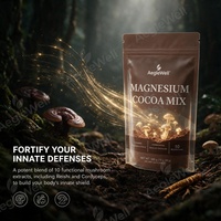 Mélange en poudre de cacao au magnésium Aeglwell avec L-théanine, Ashwagandha, champignons et Bacillus Coagulans 300g – Préparation pour boisson au chocolat chaud
