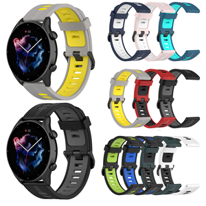 Bracelets en Silicone de remplacement colorés 2023 20mm 22mm pour <span class=keywords><strong>Amazfit</strong></span> GTR 4 <span class=keywords><strong>GTS</strong></span> <span class=keywords><strong>3</strong></span> GTR <span class=keywords><strong>3</strong></span> pro GTR 2e <span class=keywords><strong>Bracelet</strong></span> de <span class=keywords><strong>montre</strong></span> Sport - Product Image 2