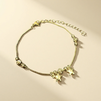Bracelet empilable ajustable tendance, style étoiles dorées fascinantes, bijoux de fête, breloques pour femmes, vente chaude