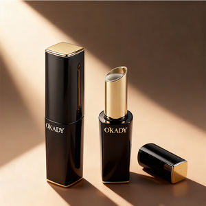 أنبوب أحمر شفاه فاخر ذهبي أسود بلاستيك 3g للبيع بالجملة من الشركة المصنعة - Product Image 1