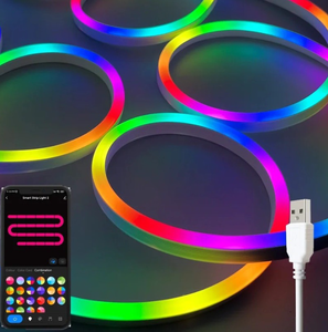 ชุดไฟนีออน RGB 10 ม. Tuya WiFi Bluetooth แถบไฟ LED ซิลิโคน DIY ปรับรูปทรงได้ ซิงค์เพลง กันน้ำ IP65 ไฟเปลี่ยนสีสร้างบรรยากาศ - Product Image 3