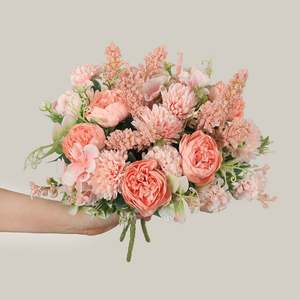 7 Têtes de Roses Artificielles en Soie de Haute Qualité, Respectueuses de l'Environnement, pour Bouquet de Mariage, Décoration Maison, Fête des Mères, Noël - Product Image 2