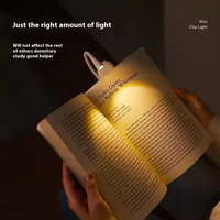 Lampe de lecture LED à clipser mini, rechargeable par USB, température de couleur réglable, Lightning Eagle GL-15W noir, 3 options pour la lecture