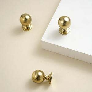 Tirador de Puerta de Armario Cromado Dorado Brillante, Tiradores de Gabinete de Latón Macizo, Estilo Europeo de Lujo - Product Image 3