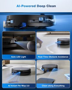 أفضل مكنسة كهربائية روبوتية لاسلكية ذكية من Deebot Ecovacs طراز X9 Pro - Product Image 6